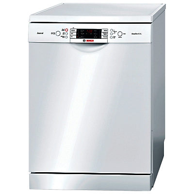Bosch SMS65E32GB Freestanding Dishwasher, White Bosch SMS65E32GB Freestanding Dishwasher, White